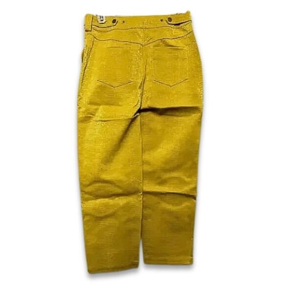 Royalty By Maluma Pants Faux Leather High Waisted Zipper Accents Yellow W 0 NWT - Picture 5 of 10